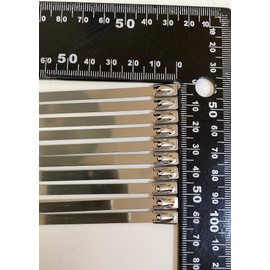 On1shelf Stainless Steel Metal Cable Ties 4.6mm x 150mm Pack of 100