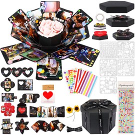 JANLOFO Surprise Box, Present Box, Surprise, Explosion Box, Album, DIY, Valentine's Day, Christmas Present (Hexagon)