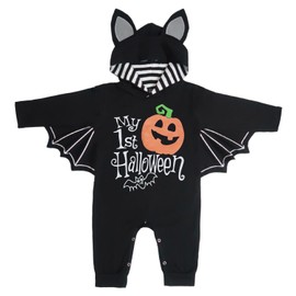 Waghaw Toddler Bat Costume - 12-18 Months, Black Bat Costume With Hat