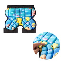 Life Bravo Butt Pads for Skating, 25 mm Thick Bum Protector for Kids (3-7 Years Old) Lightweight, Anti Slip Blue Snowboard Padded Pants, Hip Pads for Ice Skating Ski Skiing Skateboarding Cycling