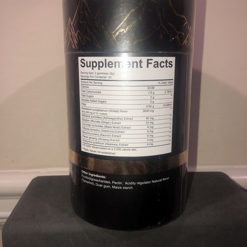 Pure Himalayan Shilajit gold gummy’s 3000 mg with Asheville Gonda