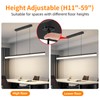 Modern Linear Pendant Light, 59IN Modern Chandelier with Remote Control