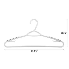 Finnhomy 50 Pack Plastic Hangers, Durable Clothes Hangers with Non-Slip Pads, Space Saving Easy Slide Organizer, Clothes Hanger for Bedroom Closet Wardrobe, Great for Shirts, Pants, Scarves
