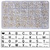 Pack of 1400 Round Letter Beads for Threading 7 x