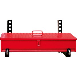 LARIN MTB-28R Red 28" Tractor Metal Tool Box, Heavy Duty Steel, Diamond Tread Lid, Univerasal mounting