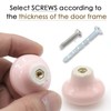 Joyangy 10Pack Ceramic Cabinet Knobs, 1.26Inch/32mm Pink Round Drawer Dresser