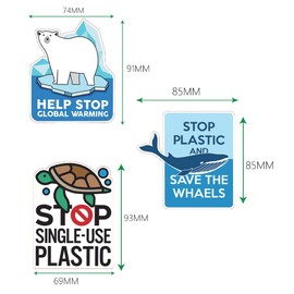 Outdoor Seal Set of 3, Stop Plastic Stickers, Set of 3, For Outdoor Stickers, Outdoor Seal, 3 Pack Set, Adventure Stickers, Hiking, Waterproof Stickers, Suitcases, Motorcycles, Helmets, and More (3 Sets)