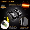 XUKEY Smoked Lens LED Side Mirror Marker Lights Switchback For