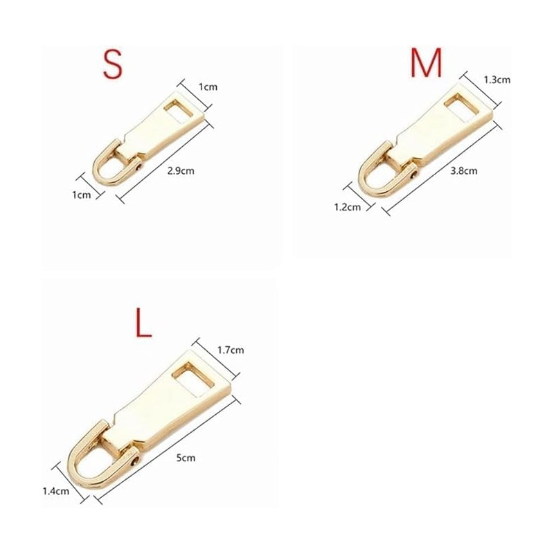 Gold Zipper Pull Replacement Zipper Repair, Zipper Slider Pull Tab,