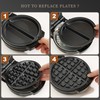 Mini Waffles Maker with 6 Removable Plates, 3 in 1