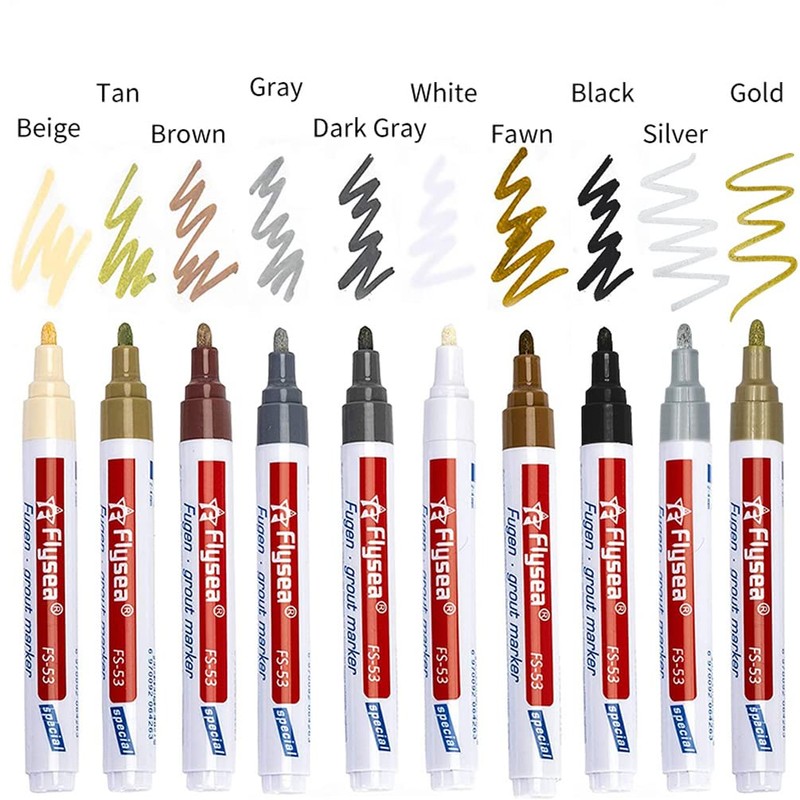 YZZQ 5 Pieces Grout Tile Pen Repair Pen,Renew Tile Lines,