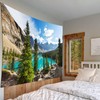 Wall Hanging Mountains, Tapestry Nature Landscape Lake Wall Towel XXL