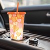 Color Changing Cups, 24 oz Plastic Reusable Tumblers with Lids