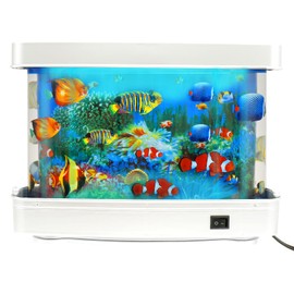 NZWBSHSSP Artificial Fish Tank Decorative Fish Aquarium Lamp Quiet Artificial Tropical Fish Tank Beautiful Artificial Tropical Fish Aquarium Realistic Baby Aquarium Toy for Home Office Decor(Style 1)