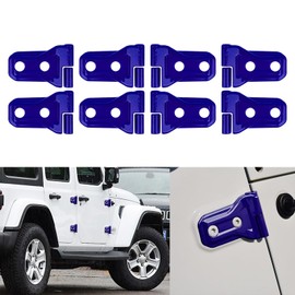 x xotic tech Door Hinge Cover Trim Decoration Compatible with Jeep Wrangler JL JLU 2018 2019 2020 2021 2022 2023 2024 2025 & Gladiator JT Truck 2020-2023 2024 2025 Exterior Accessories (Blue, 8Pcs)