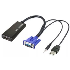 Unbranded VGA To HD 1080P Format Converter With Audio And Micro USB Powered
