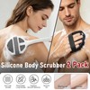 Back Scrubber for Shower with Long Handle, Exfoliating Body Scrubber
