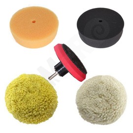 Ram-Pro 3" Car Buffing and Wax Polishing Pad Kit - Drill Attachment Tool with Fastener Wheels