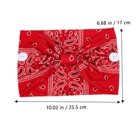 FOMIYES 4pcs Hair Scarf Headbands with Buttons for Mask Comfortable Bandana Style Lightweight and Breathable for Daily Wear and Parties