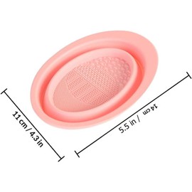 Mikikit Limpiador Portátil de Brochas de Maquillaje de Silicona Diseño Plegable y Superficie Texturizada para Limpieza Profunda, para Maquillaje Profesional y Cuidado Facial