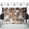 Leowefowa Wooden Toy Airplane Boy Backdrop 10x8ft Boy Birthday Banner