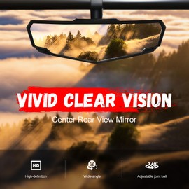 Center Rear View Mirror for Honda Talon 1000R 1000X 1000X-4 1000R-4 2019-2025 Accessories – Adjustable Convex Wide-Angle Racing Rearview Mirror with Mounts for UTV Street Legal Driving