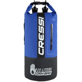 Cressi Unisex Dry Waterproof Bag Backpack for Sports Activities, Black/Blue/Bicolor, 20 LT UK