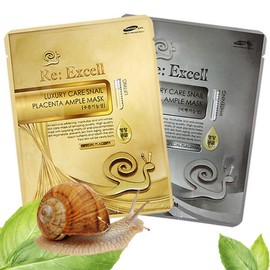 Reaxel 리엑셀 달팽이 콜라겐 마스크팩 [주름 기능성 총 40개] Riexcel Snail Collagen Mask Pack [Wrinkle Functionality Total 40 Pieces]