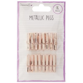 Dovecraft Essentials Metallic Pegs-Rose Gold, Multi Colour, 1