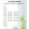 OKAWYC Triple Toggle Light Switch Cover Aria Metal Wall Plate,