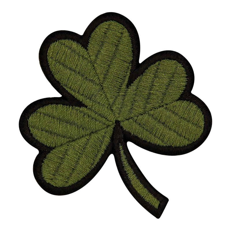 Tactical Irish Clover Patch Embroidered Applique Lucky Shamrock Iron On