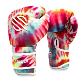 Sanabul Funk Strike Tie Dye Gel Boxing Gloves for Men & Women, Stylish and Protective Kickboxing Muay Thai Gloves for Training Sparring Punching Bag, Classic Swirl 10 oz