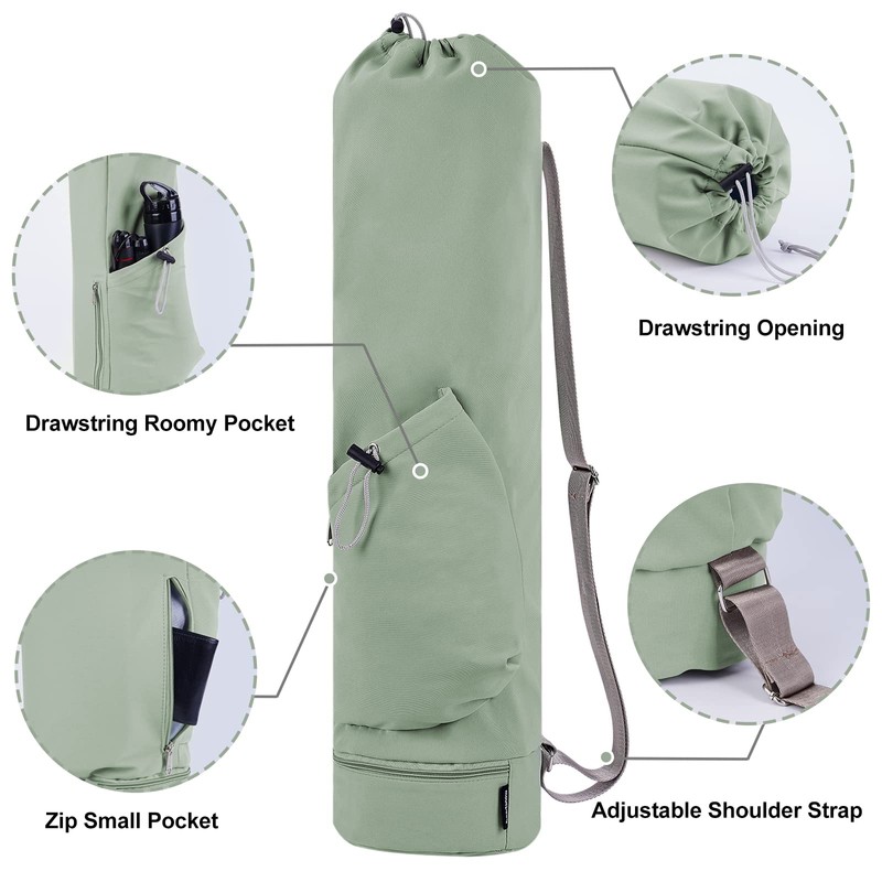 sportsnew Yoga Mat Bag Large with Adjustable Carry Strap Pilates