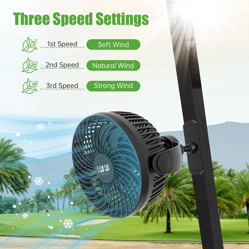 10L0L Golf Cart Magnetic Fans for EZGO Club Car Yamaha