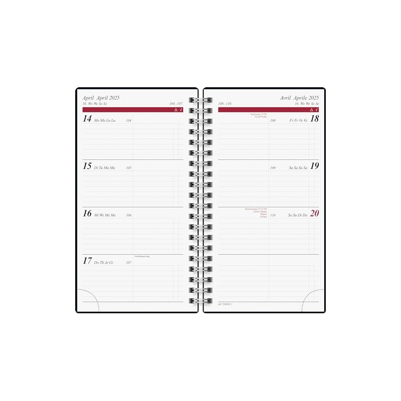 rido/idé Pocket Diary Model Timing 2 (2025), 2 Pages =