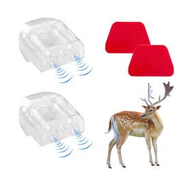 SHMZK 2 PCS Deer Whistles for Car, Deer Whistles Animal Warning Device to Avoid Collisions, Animal Alert Deer Repellent Devices for Cars Trucks Motorcycles, Car Accessories (Transparent)