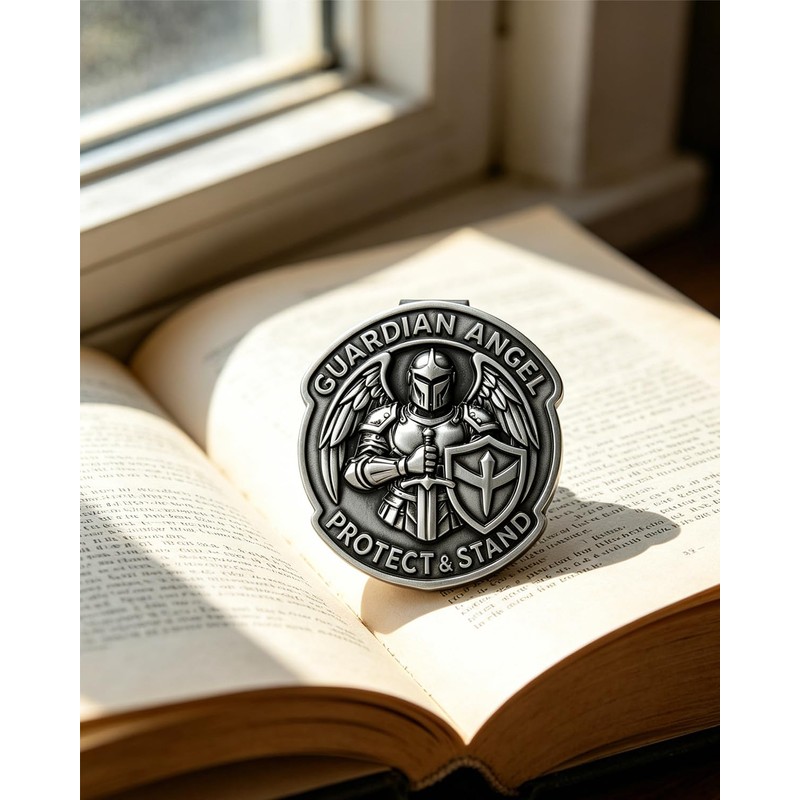 1 Pack Guardian Angel Visor Clip, 3D Armored Angel Car