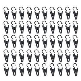 C.M. Curtain Hook Clips, Black Curtain Clips, For Your Favorite Fabric, 42 Pieces Inspected