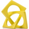 Modern Geometric Sculpture Yellow Knot Statue Decor, Home Yellow Bookcase