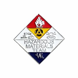 Hazmat 1" Lapel Pin Diamond Hazardous Materials Firefighter Fire Rescue - A 62