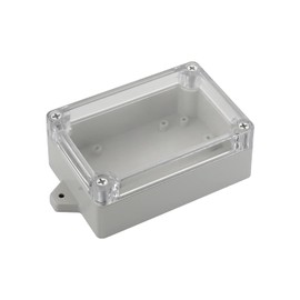 Fielect Junction Box ABS Plastic Dustproof Waterproof IP67 Universal Electrical Project Enclosure with Transparent Clear Cover and Fixed Ear 3.94" x 2.68" x 1.57"