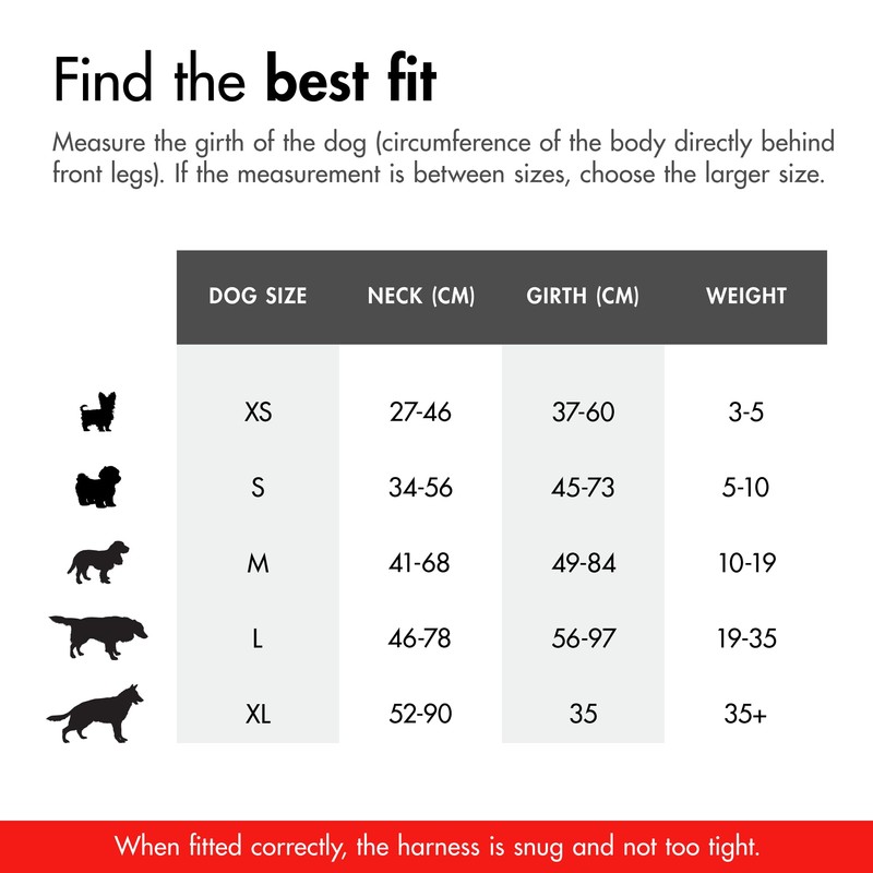 EzyDog Adjustable Chest Plate Harness - Small, Medium, XL, &