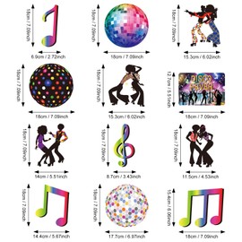 Dianelhall 53 Pieces Disco Party Decor, Shining Disco Ball Sign 70s Party Hanging Swirls Ceiling Decor for Retro Disco Fever Party 70's Boogie Party 1970s Birthday Party Hippie Party Favors Supplies