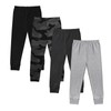 GLASH Kids Toddler Boys Pants, Cotton Joggers, 4-Pack, Grey Camo,