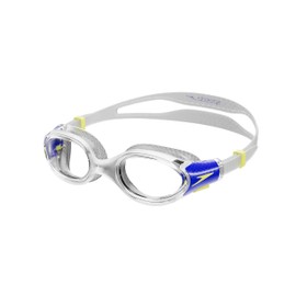 Speedo Unisex Children's Biofuse 2.0 Swimming Goggles, Transparent/Real Cobalt Blue/Lemon Pistol, One Size