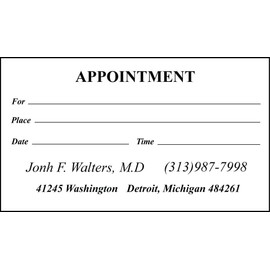 Business Card, 500 Full Color Appointment Cards