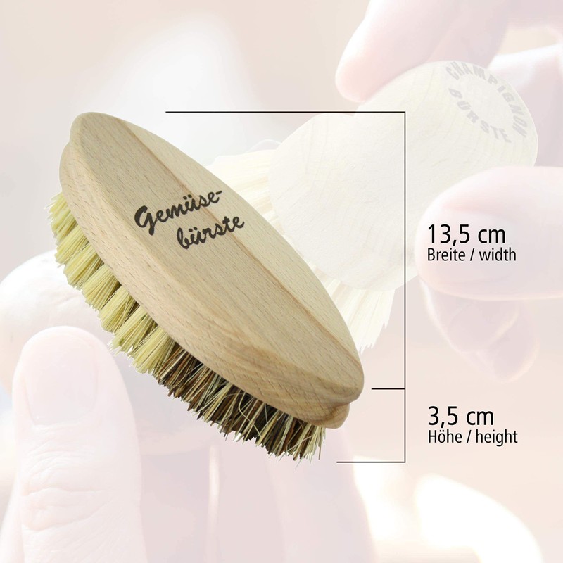 Lantelme Vegetable Brush Wooden Mushroom Brushes Fruit Vegetable Cleaning Brush