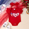 YINGISFITM 4th Fourth of July Baby Girl Outfit My First