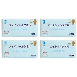 ITO Facial Towel, Set of 4, Tissue Type, Cleansing Towel, Sensitive Skin, Disposable Towel, Rough Skin
