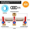 3 Way Brass Garden Hose Splitter, 3/4" Hose Splitter 3